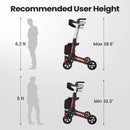 VOCIC Z23 Lightweight 4-Wheel Rollator Walker With Seat