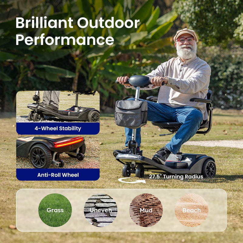 VOCIC D50 Flexible Lightweight 4 Wheel Mobility Scooter