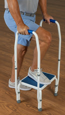 Platinum Health Group AdjustaStep DoubleSafe Deluxe Step Stool with Dual Handrail - Weight Capcity 300lb and 750lb