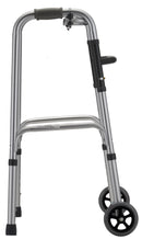 Nova Medical 1-Button Folding Walker with 5" Wheels - Adult