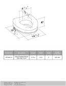 Platinum Health Group Deluxe, Padded Soft-TOP™ 4" Raised Toilet Seat
