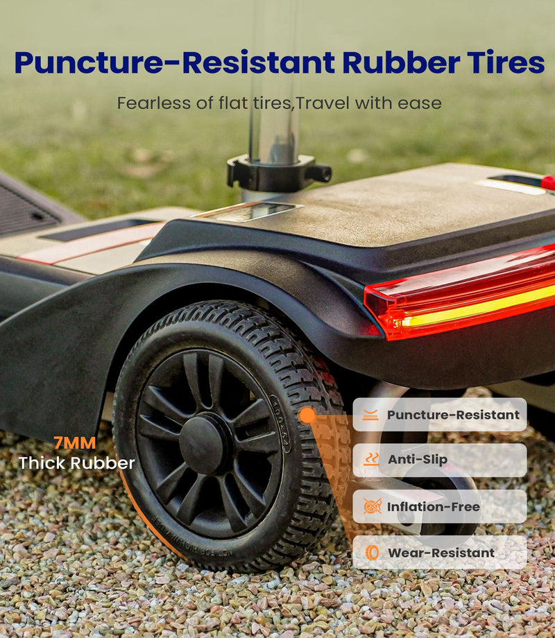 VOCIC D50 Flexible Lightweight 4 Wheel Mobility Scooter