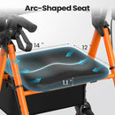 VOCIC Z21 Rollator Walker for Seniors with Seat, Folding, Adjustable Height