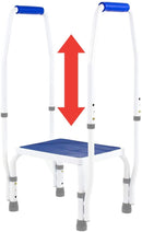 Platinum Health Group AdjustaStep DoubleSafe Deluxe Step Stool with Dual Handrail - Weight Capcity 300lb and 750lb