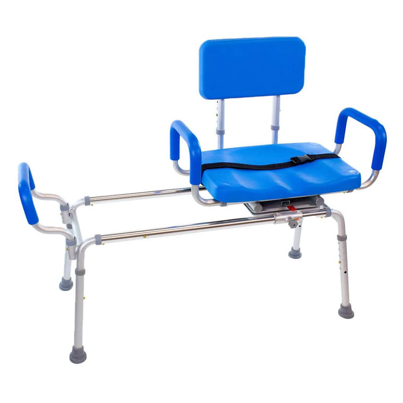 Platinum Health Group Carousel Bariatric Sliding Transfer Shower Bath Bench with Swivel Seat