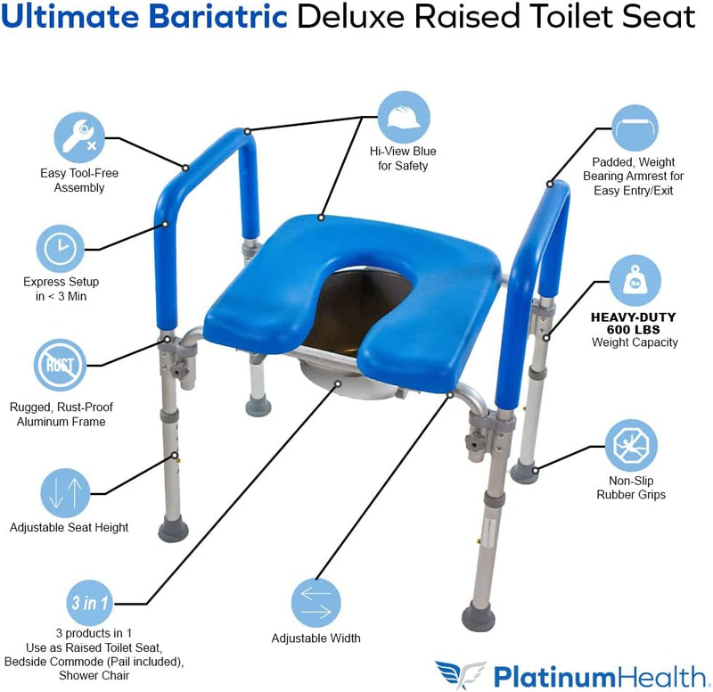 Platinum Health Group The Ultimate™ Bariatric Raised Toilet Seat, Voted