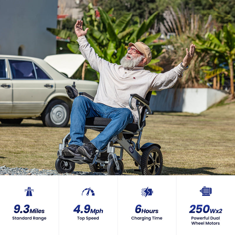 VOCIC V53 Lightweight Foldable Power Wheelchair