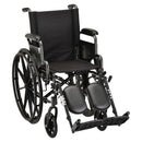 Nova Medical LE-Series Lightweight Hammertone Steel Wheelchair with Flip Back Detachable Arms
