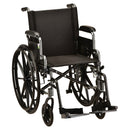 Nova Medical 50S Steel Standard Wheelchair with Fixed Arms & Swing Away Footrest
