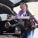 Paiseec W1 24V 400W 2-in-1 Electric Transport Wheelchair - 300lbs Capacity