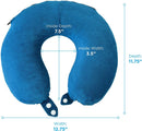 Nova Medical Memory Foam Travel & Airplane Neck Pillow with Washable Soft Cover