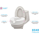 Nova Medical Elevated Raised Toilet Seat for Standard and Elongated