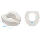 Nova Medical Elevated Raised Toilet Seat for Standard and Elongated