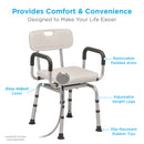 Nova Medical Bathroom Shower Chair with 360° Swivel Seat
