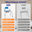 VOCIC AX19 Sliding Shower Chair Bathtub Transfer Bench