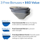 Platinum Health Group Dignity Commode, MEDICAL-GRADE Aluminum, COMMERCIAL-GRADE Construction, UNIVERSAL Height Adjustability, AMBIDEXTROUS Toilet Paper Holder, DOUBLES AS SHOWER CHAIR