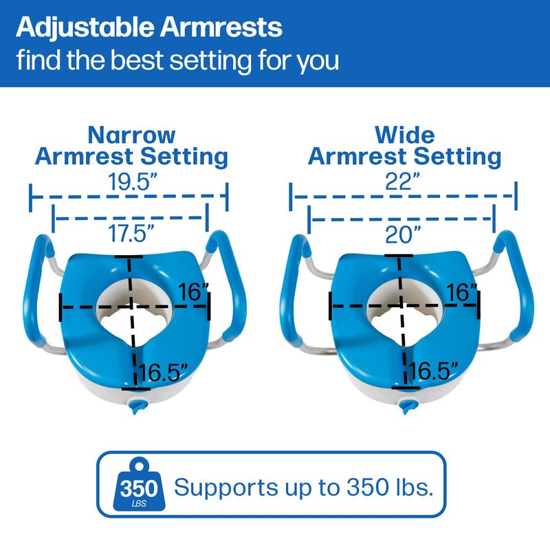 Platinum Health Group Soft-TOP 2.0 Deluxe Padded Raised Toilet Seat