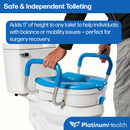 Platinum Health Group Soft-TOP 2.0 Deluxe Padded Raised Toilet Seat