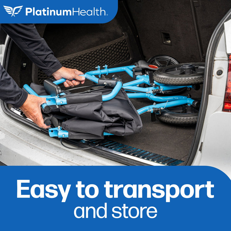 Platinum Health Group Hummingbird™ Ultra-Lightweight Foldable Transport Wheelchair for Handicapped