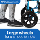 Platinum Health Group Hummingbird™ Ultra-Lightweight Foldable Transport Wheelchair for Handicapped