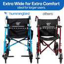 Platinum Health Group Hummingbird™ Ultra-Lightweight Foldable Transport Wheelchair for Handicapped