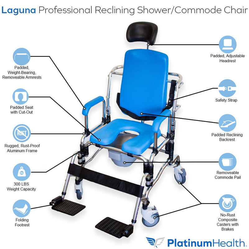 Platinum Health Group Laguna Reclining Shower Chair