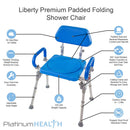 Platinum Health Group Liberty Folding Shower Chair with Swivel Seat