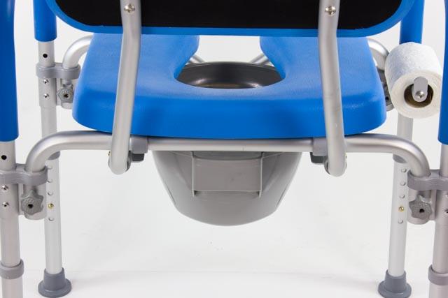 Platinum Health Group Dignity Commode, MEDICAL-GRADE Aluminum, COMMERCIAL-GRADE Construction, UNIVERSAL Height Adjustability, AMBIDEXTROUS Toilet Paper Holder, DOUBLES AS SHOWER CHAIR