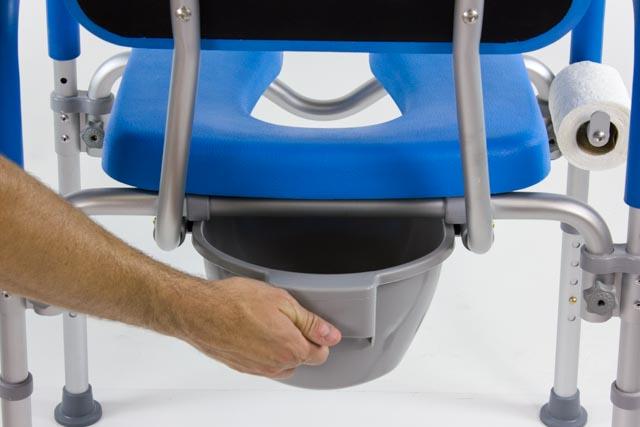 Platinum Health Group Dignity Commode, MEDICAL-GRADE Aluminum, COMMERCIAL-GRADE Construction, UNIVERSAL Height Adjustability, AMBIDEXTROUS Toilet Paper Holder, DOUBLES AS SHOWER CHAIR