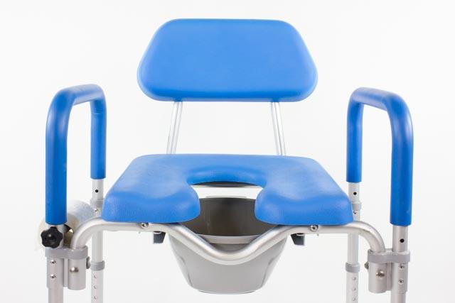 Platinum Health Group Dignity Commode, MEDICAL-GRADE Aluminum, COMMERCIAL-GRADE Construction, UNIVERSAL Height Adjustability, AMBIDEXTROUS Toilet Paper Holder, DOUBLES AS SHOWER CHAIR