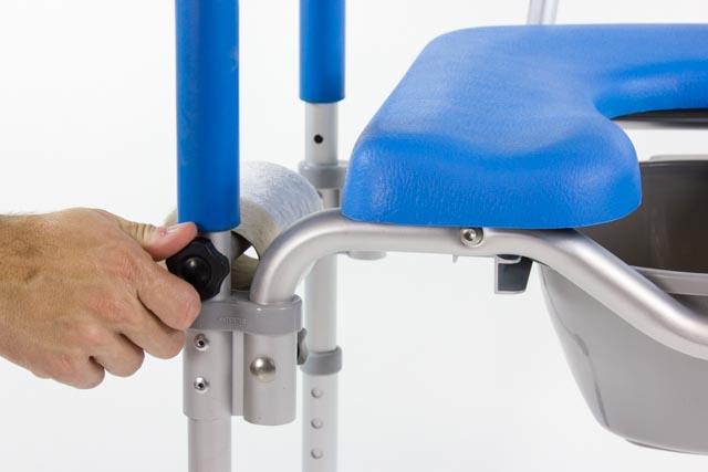 Platinum Health Group Dignity Commode, MEDICAL-GRADE Aluminum, COMMERCIAL-GRADE Construction, UNIVERSAL Height Adjustability, AMBIDEXTROUS Toilet Paper Holder, DOUBLES AS SHOWER CHAIR