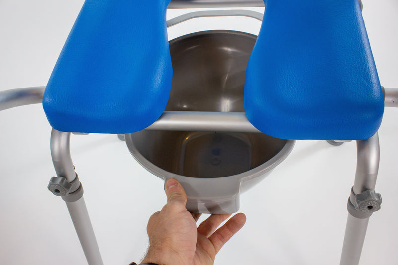 Platinum Health Group GentleBoost Uplift Assist Commode & Shower Chair with Integrated Toilet Safety Rail Self-Powered Uplift Seat