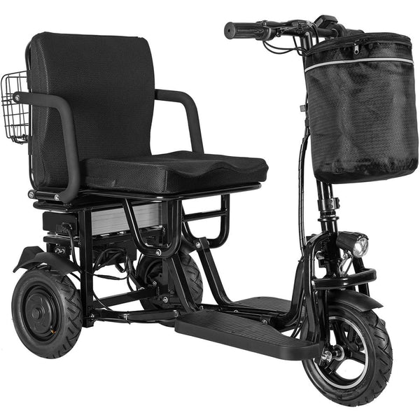 Mototec Folding Mobility Electric Trike 48v 700w Dual Motor Lithium Black