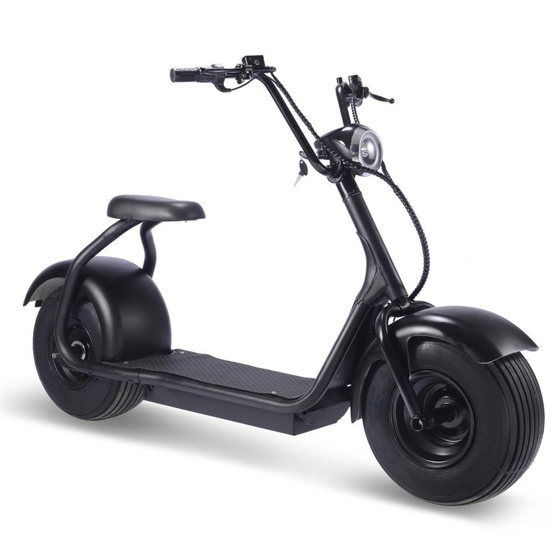 Mototec Fat Tire 60v 18ah 2000w Lithium Electric Scooter Black