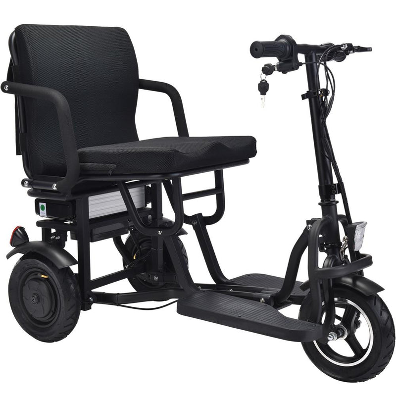 Mototec Folding Mobility Electric Trike 48v 700w Dual Motor Lithium Black