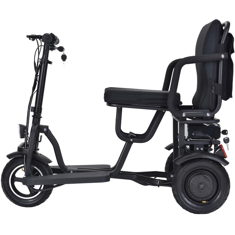 Mototec Folding Mobility Electric Trike 48v 700w Dual Motor Lithium Black