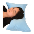 Nova Medical Butterfly Shaped Head & Neck Pillow with Light Blue Satin Cover