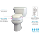 Nova Medical Elongated Hinged Toilet Seat Riser