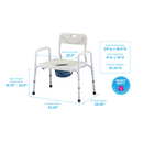 Nova Medical Bariatric Heavy Duty Commode with Back & Wide Seat
