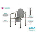 Nova Medical 3-In-1 Folding Portable Bedside Commode Chair