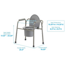 Nova Medical 3-in-1 Lightweight Bedside Commode Chair