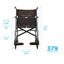 Nova Medical 379 Lightweight 18" Folding Transport Chair