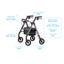 Nova Medical Star 8 DX Heavy Duty Extra Wide Rollator Walker
