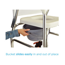 Nova Medical Padded Shower Commode Chair with Wheels