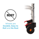 Nova Medical Padded Shower Commode Chair with Wheels