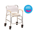 Nova Medical Padded Shower Commode Chair with Wheels