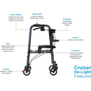 Nova Medical Cruiser De-Light Hybrid Rollator Walker