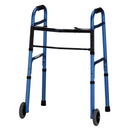 Nova Medical Deluxe 2-Button Folding Walker with 5″ Wheels