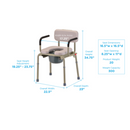 Nova Medical Padded Drop-Arm Commode Chair
