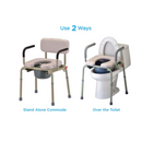 Nova Medical Padded Drop-Arm Commode Chair